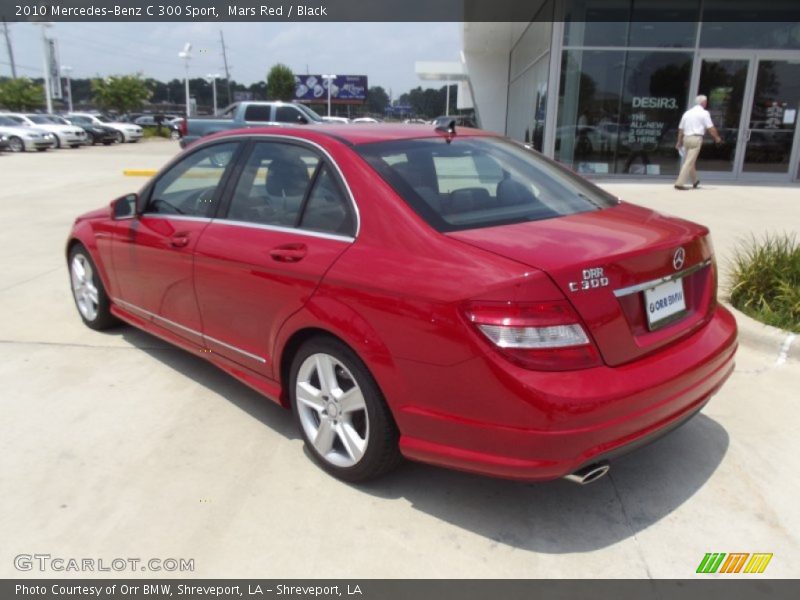 Mars Red / Black 2010 Mercedes-Benz C 300 Sport