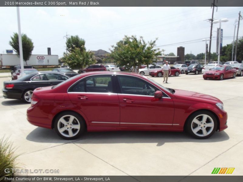 Mars Red / Black 2010 Mercedes-Benz C 300 Sport