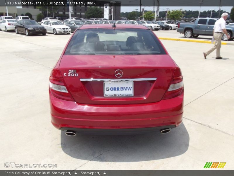 Mars Red / Black 2010 Mercedes-Benz C 300 Sport