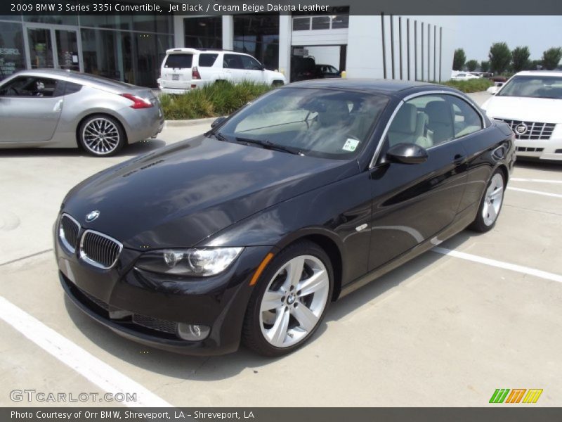 Jet Black / Cream Beige Dakota Leather 2009 BMW 3 Series 335i Convertible
