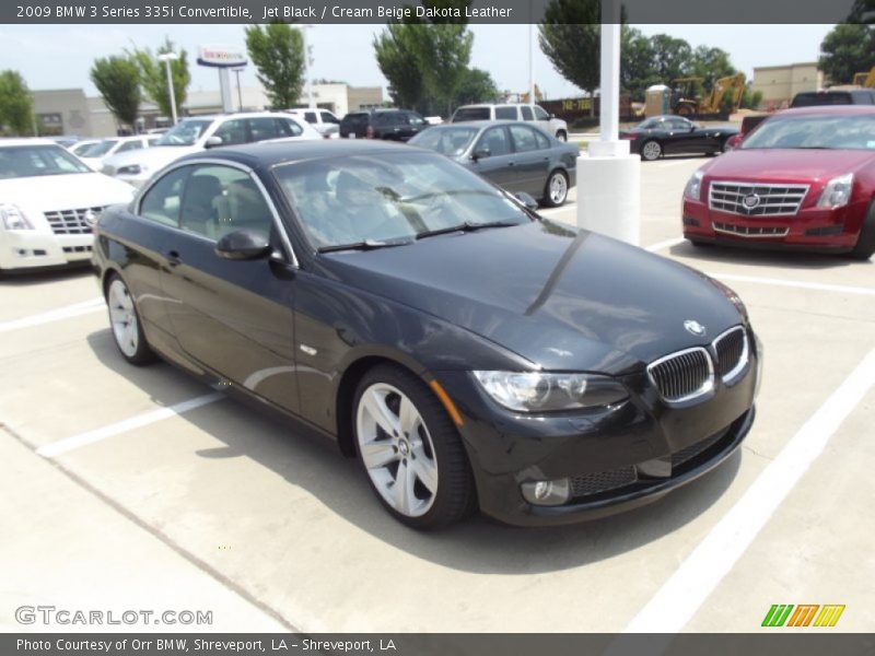 Jet Black / Cream Beige Dakota Leather 2009 BMW 3 Series 335i Convertible