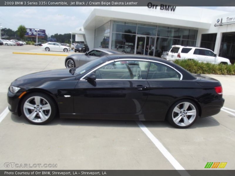 Jet Black / Cream Beige Dakota Leather 2009 BMW 3 Series 335i Convertible