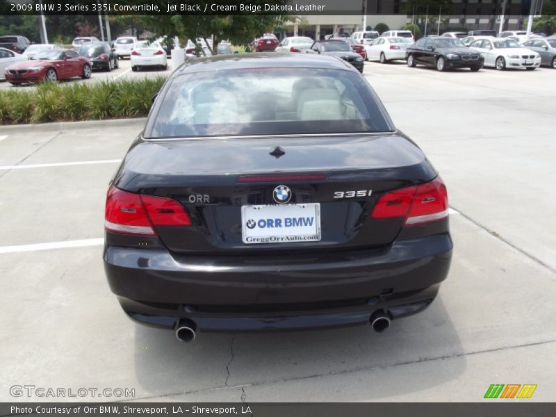 Jet Black / Cream Beige Dakota Leather 2009 BMW 3 Series 335i Convertible