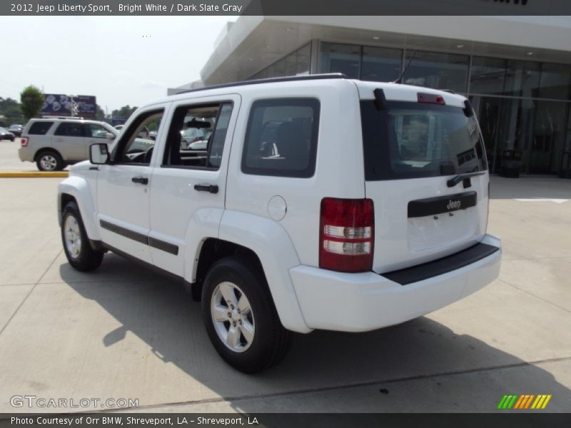 Bright White / Dark Slate Gray 2012 Jeep Liberty Sport