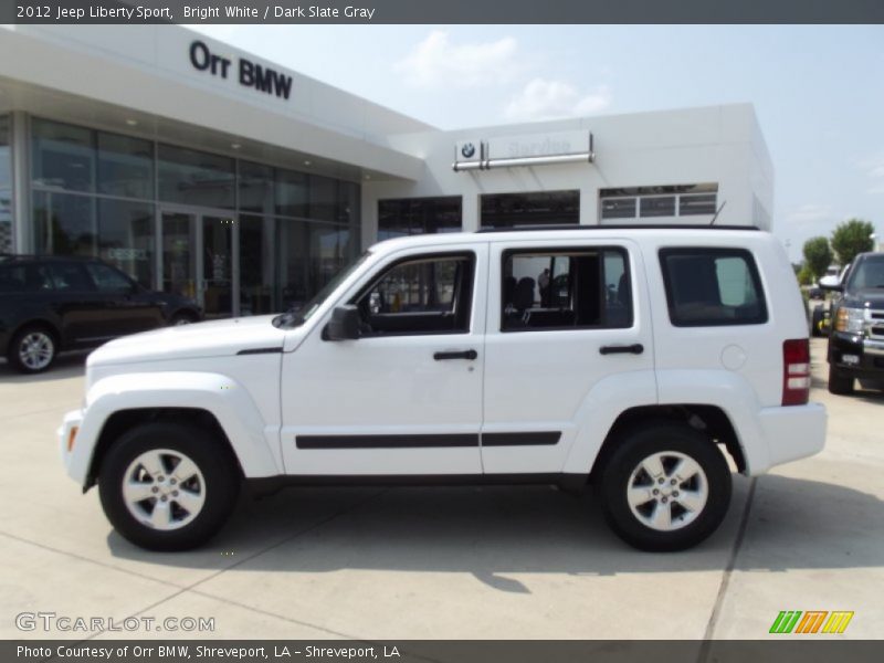 Bright White / Dark Slate Gray 2012 Jeep Liberty Sport