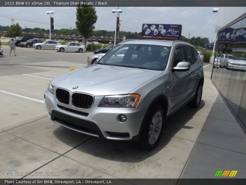 Titanium Silver Metallic / Black 2013 BMW X3 xDrive 28i