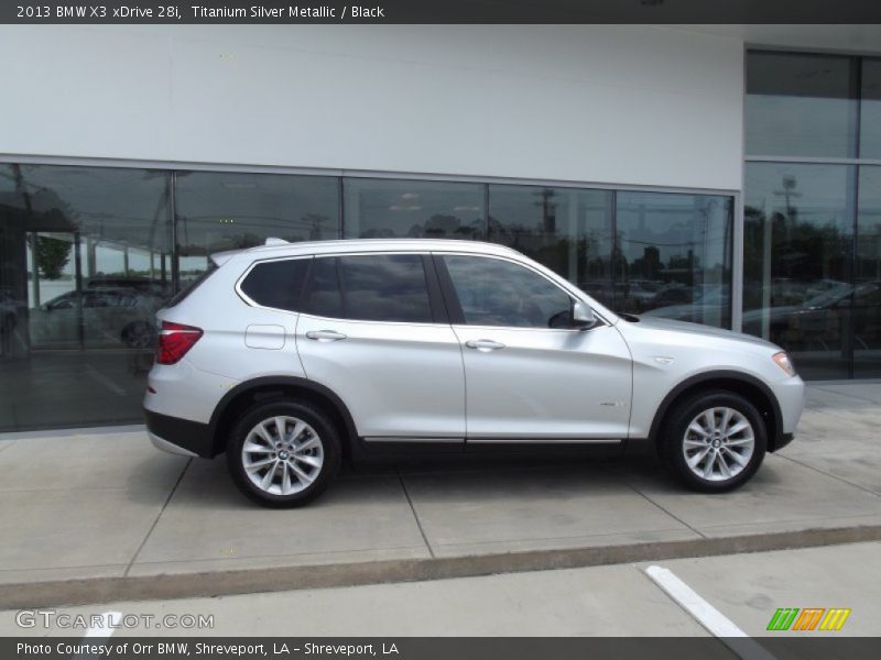 Titanium Silver Metallic / Black 2013 BMW X3 xDrive 28i