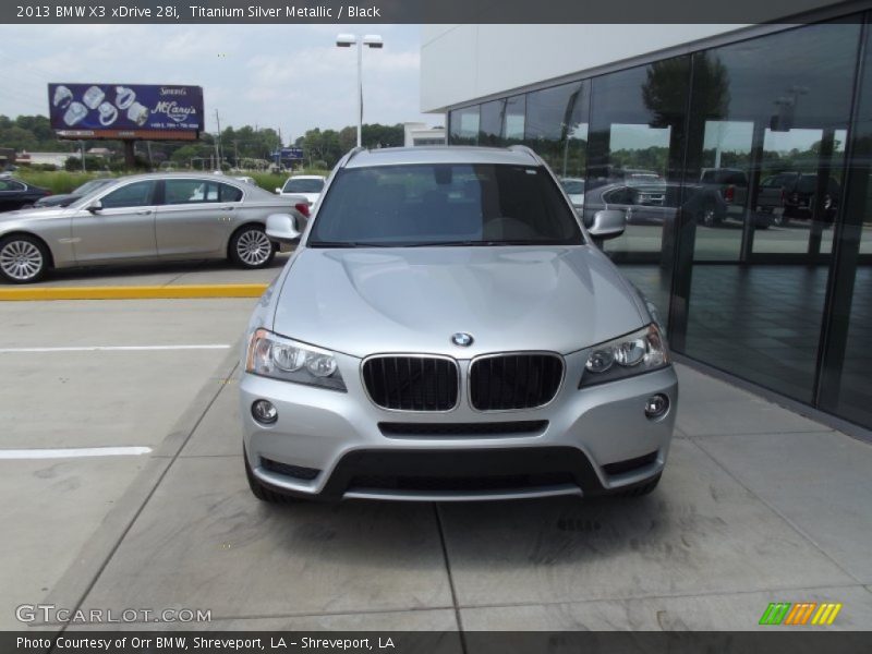 Titanium Silver Metallic / Black 2013 BMW X3 xDrive 28i