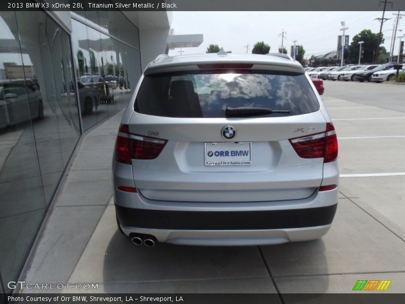 Titanium Silver Metallic / Black 2013 BMW X3 xDrive 28i