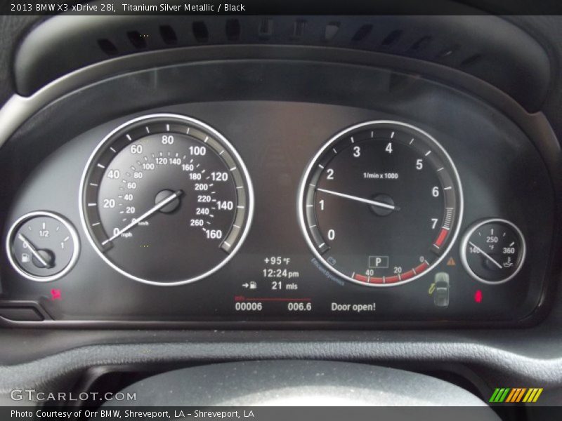 Titanium Silver Metallic / Black 2013 BMW X3 xDrive 28i