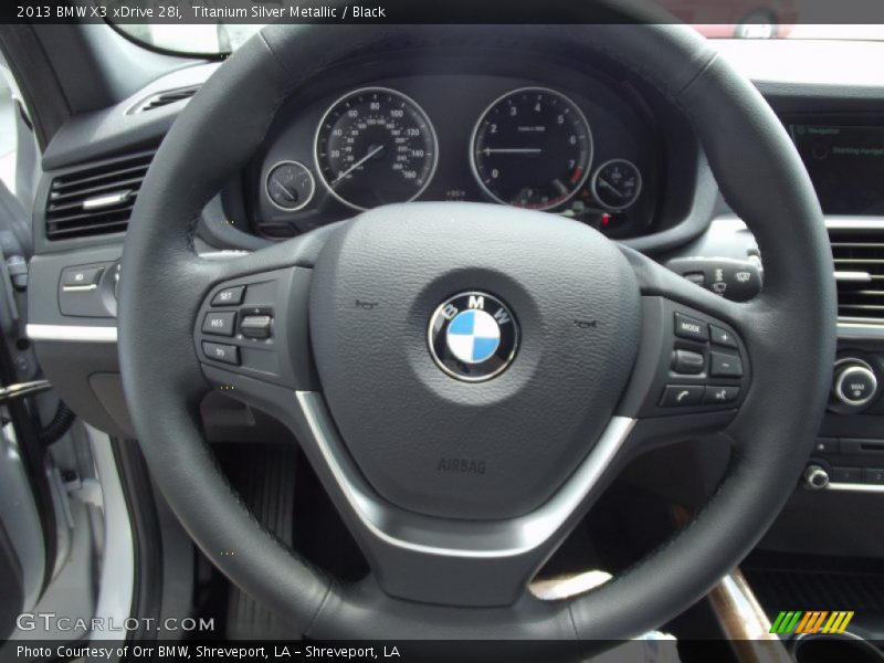 Titanium Silver Metallic / Black 2013 BMW X3 xDrive 28i