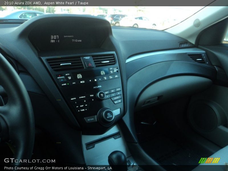Aspen White Pearl / Taupe 2010 Acura ZDX AWD