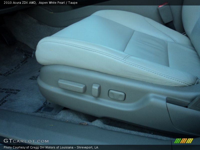 Aspen White Pearl / Taupe 2010 Acura ZDX AWD