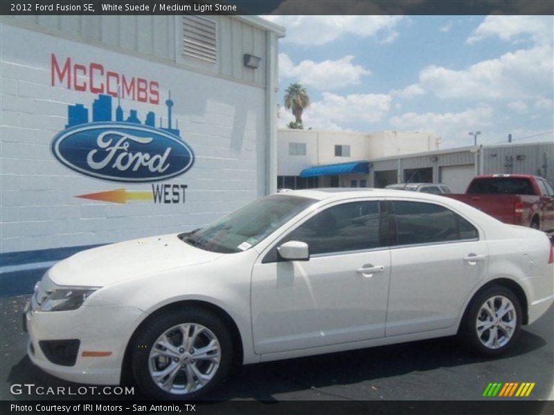 White Suede / Medium Light Stone 2012 Ford Fusion SE