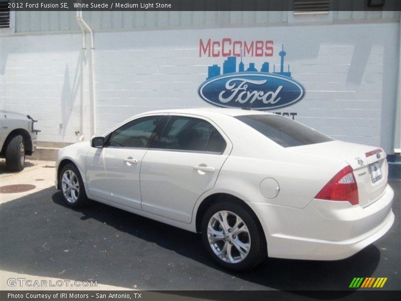 White Suede / Medium Light Stone 2012 Ford Fusion SE