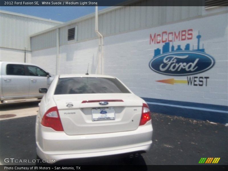 White Suede / Medium Light Stone 2012 Ford Fusion SE