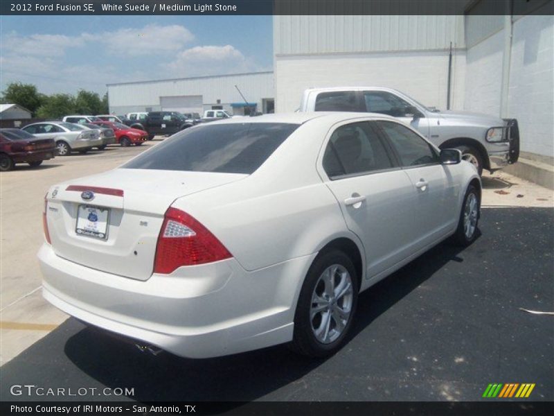 White Suede / Medium Light Stone 2012 Ford Fusion SE