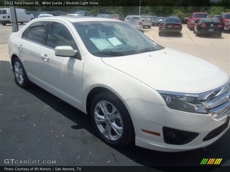 White Suede / Medium Light Stone 2012 Ford Fusion SE