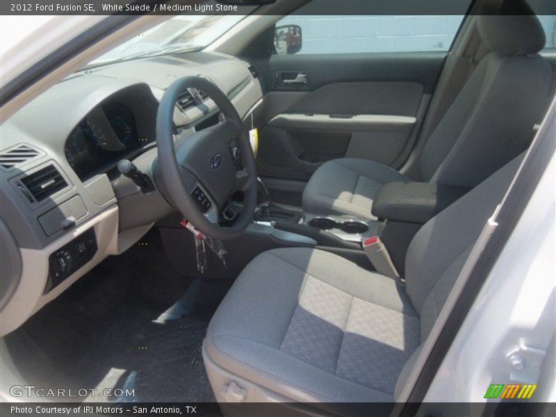 White Suede / Medium Light Stone 2012 Ford Fusion SE