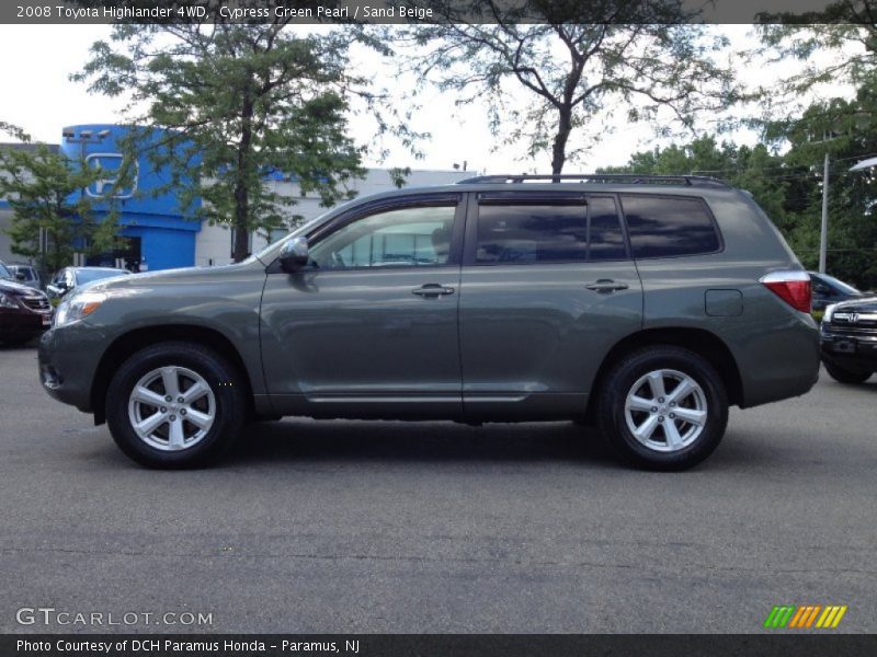 Cypress Green Pearl / Sand Beige 2008 Toyota Highlander 4WD