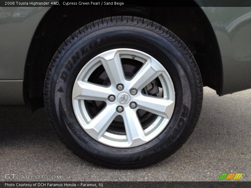 Cypress Green Pearl / Sand Beige 2008 Toyota Highlander 4WD