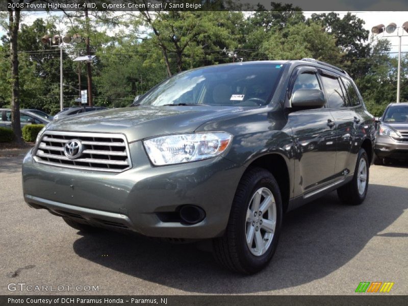 Cypress Green Pearl / Sand Beige 2008 Toyota Highlander 4WD