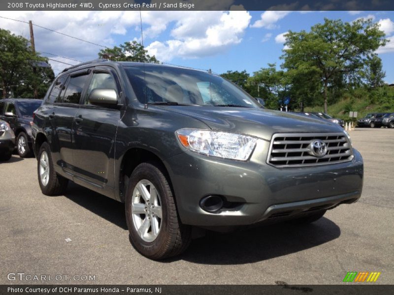 Cypress Green Pearl / Sand Beige 2008 Toyota Highlander 4WD
