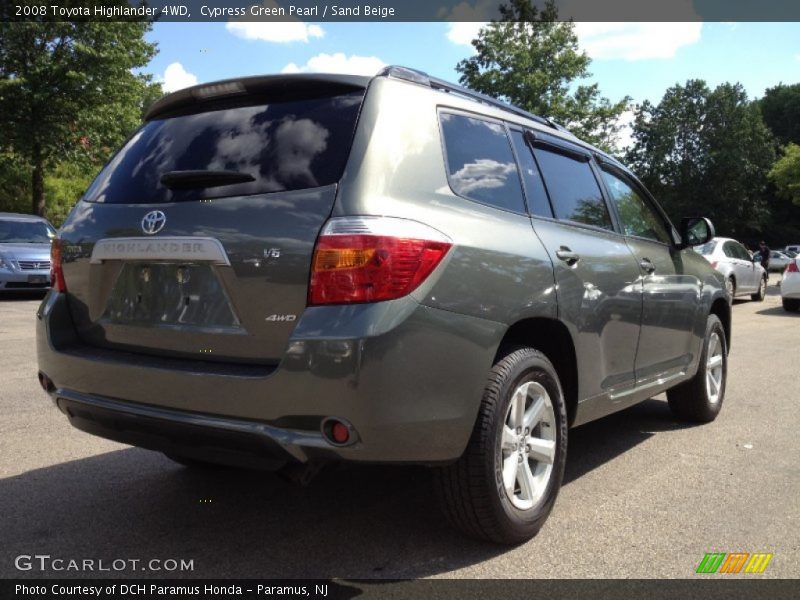Cypress Green Pearl / Sand Beige 2008 Toyota Highlander 4WD