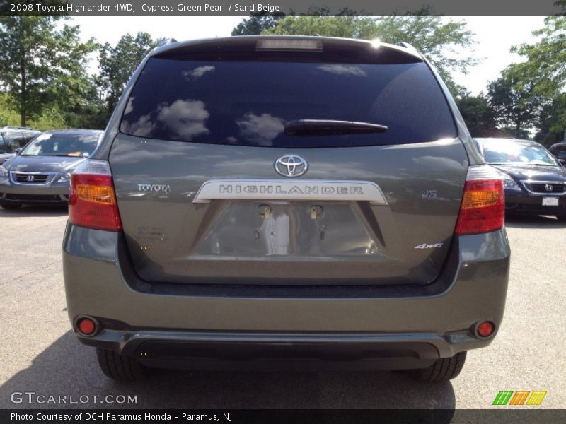 Cypress Green Pearl / Sand Beige 2008 Toyota Highlander 4WD