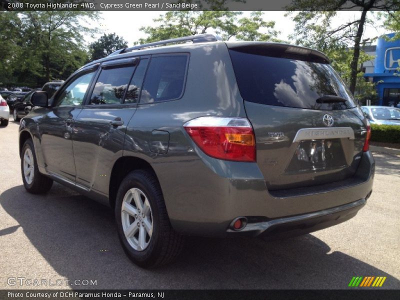 Cypress Green Pearl / Sand Beige 2008 Toyota Highlander 4WD