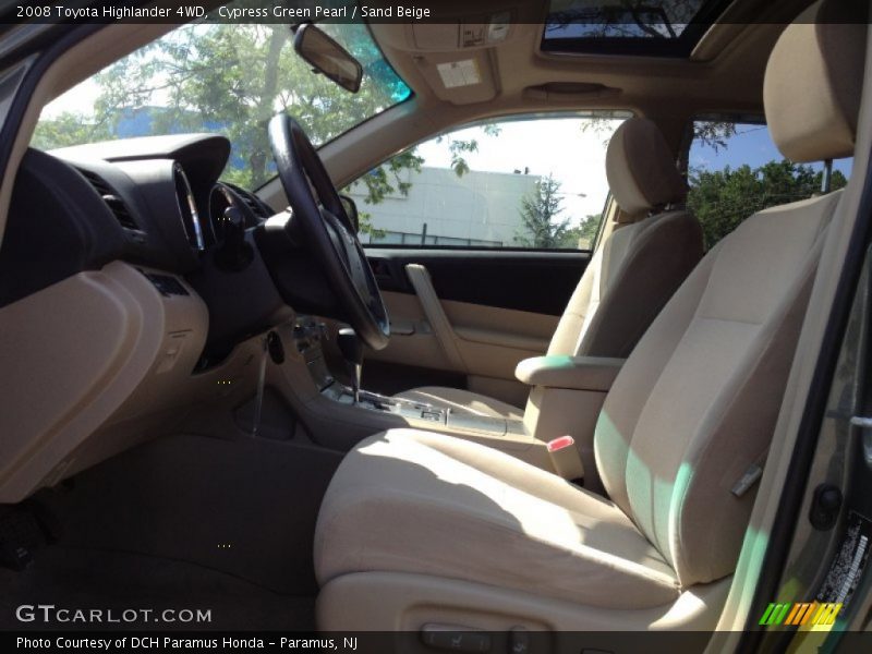 Cypress Green Pearl / Sand Beige 2008 Toyota Highlander 4WD