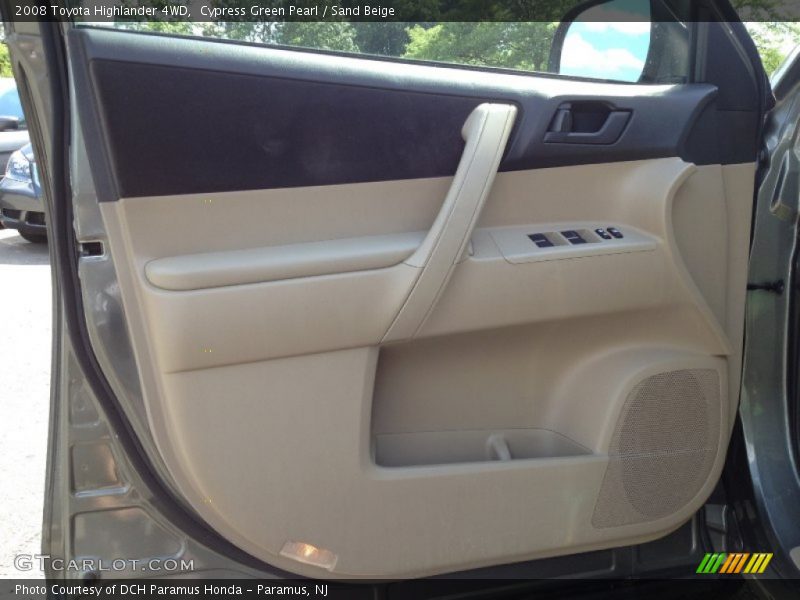 Cypress Green Pearl / Sand Beige 2008 Toyota Highlander 4WD