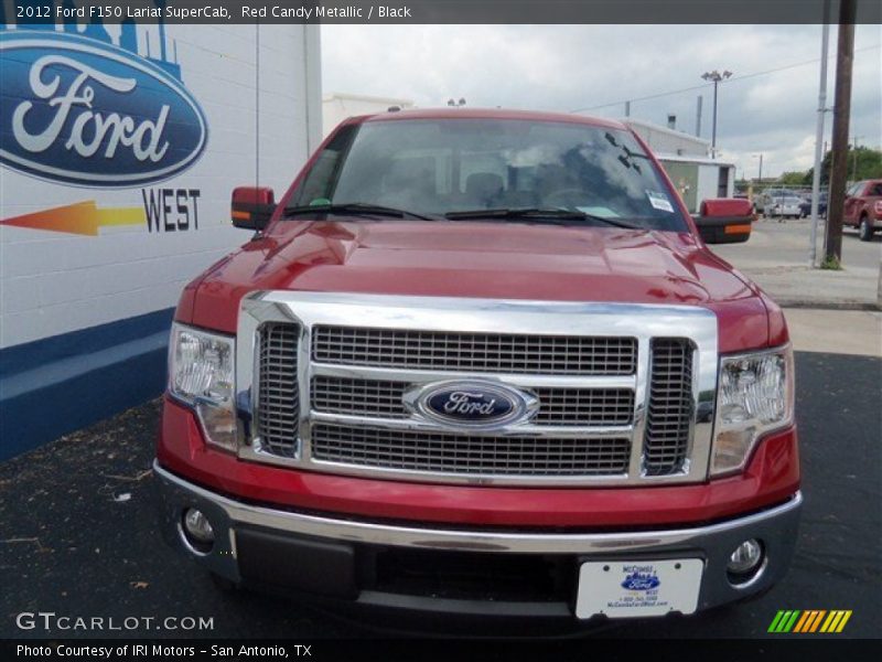 Red Candy Metallic / Black 2012 Ford F150 Lariat SuperCab