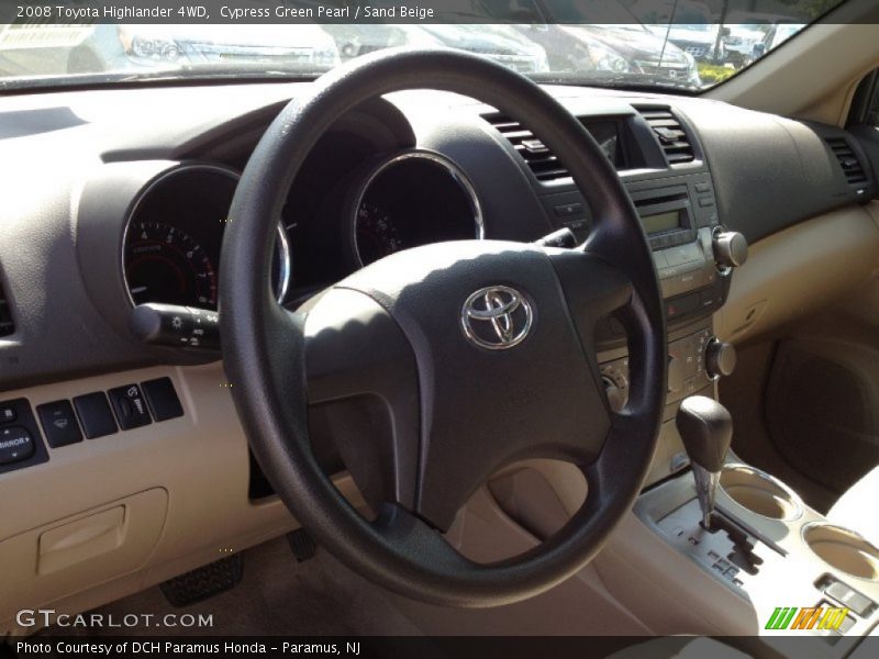 Cypress Green Pearl / Sand Beige 2008 Toyota Highlander 4WD