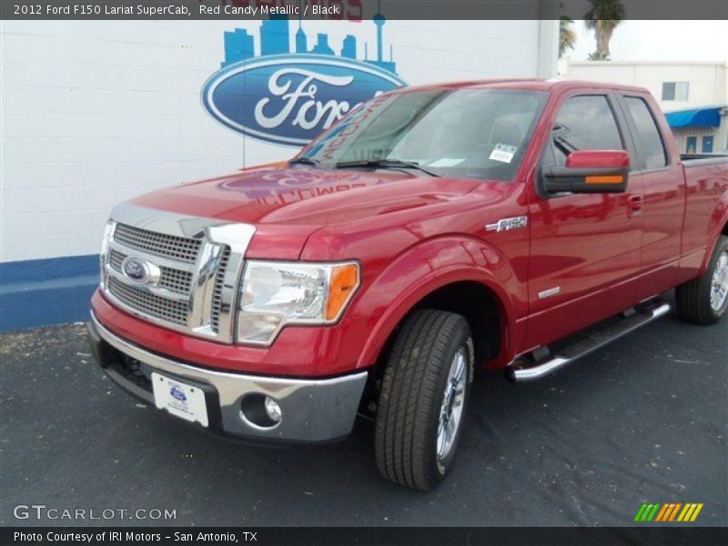 Red Candy Metallic / Black 2012 Ford F150 Lariat SuperCab