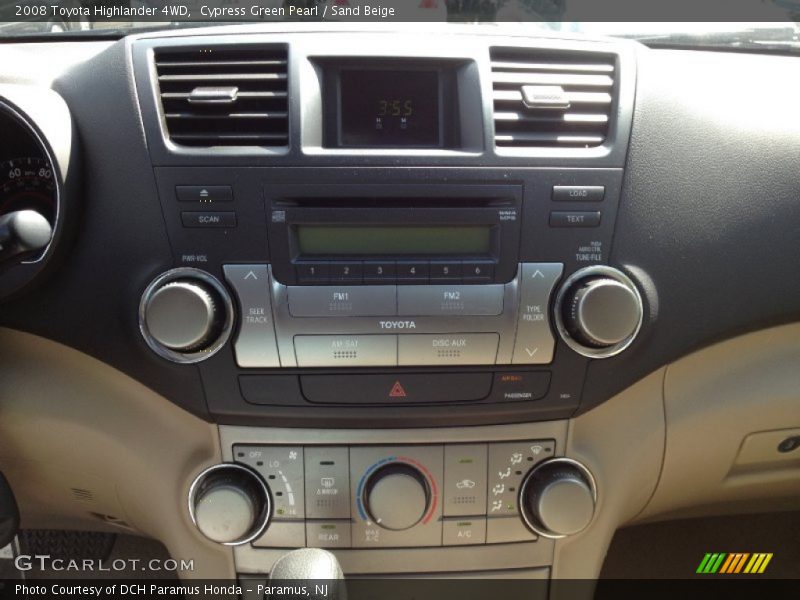 Cypress Green Pearl / Sand Beige 2008 Toyota Highlander 4WD