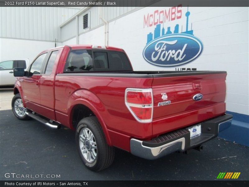Red Candy Metallic / Black 2012 Ford F150 Lariat SuperCab