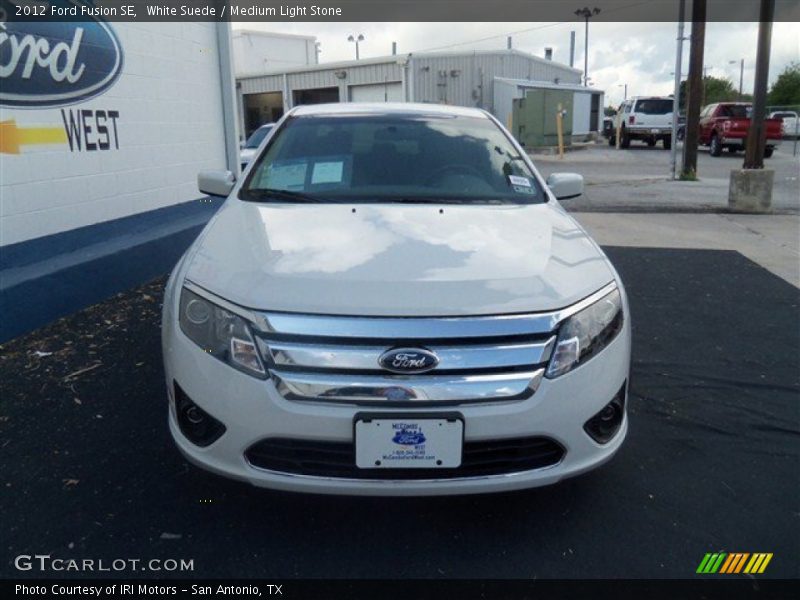 White Suede / Medium Light Stone 2012 Ford Fusion SE