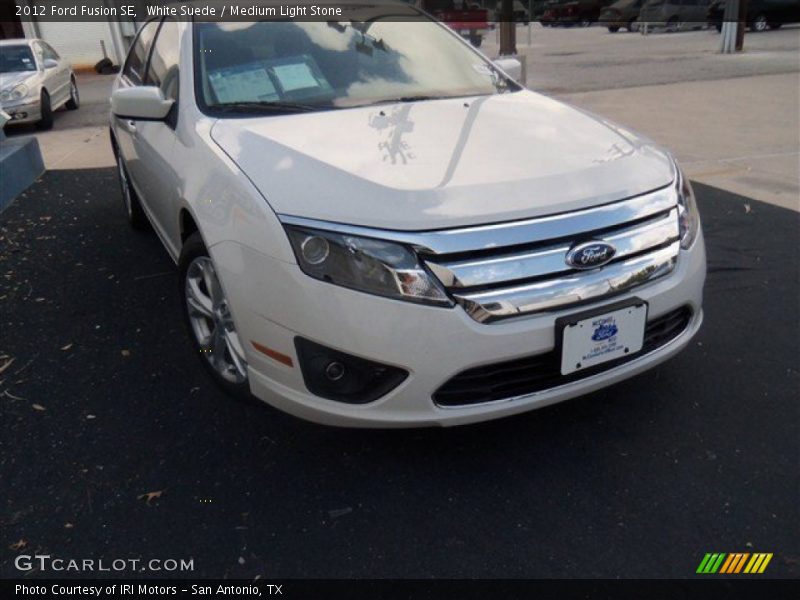 White Suede / Medium Light Stone 2012 Ford Fusion SE