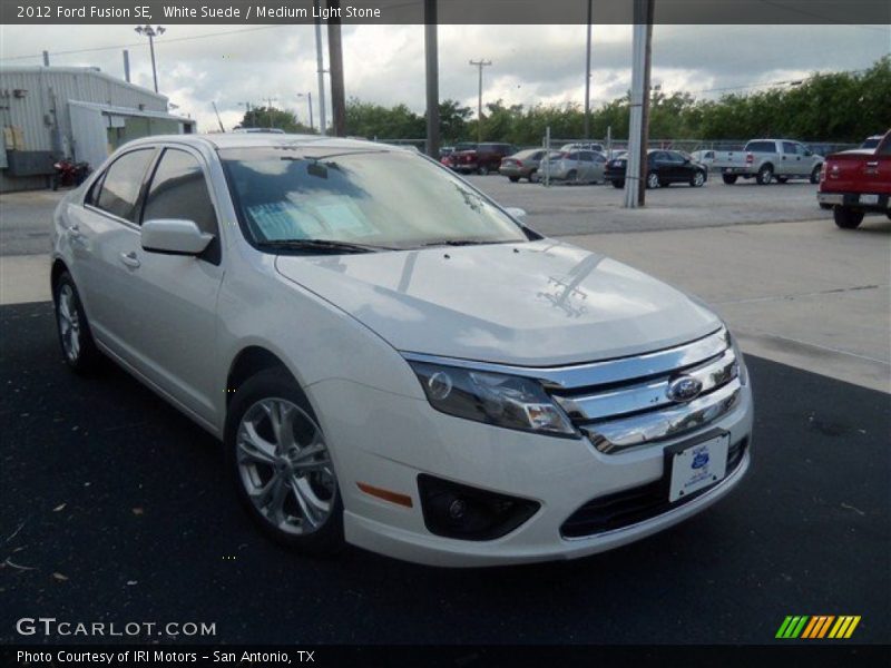 White Suede / Medium Light Stone 2012 Ford Fusion SE