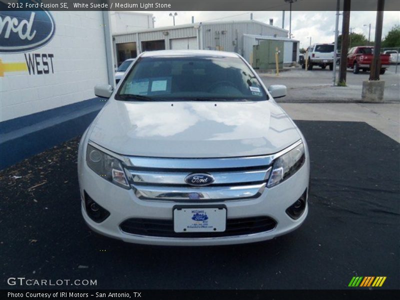 White Suede / Medium Light Stone 2012 Ford Fusion SE