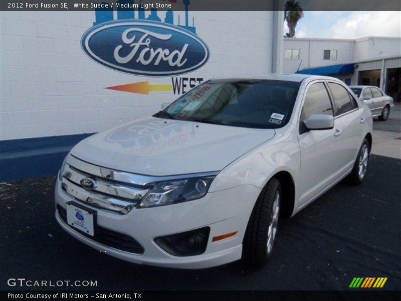 White Suede / Medium Light Stone 2012 Ford Fusion SE