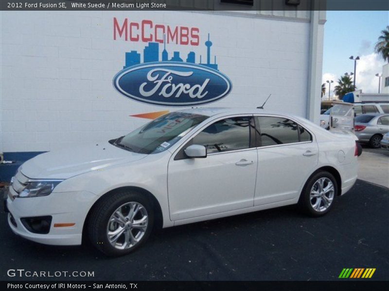 White Suede / Medium Light Stone 2012 Ford Fusion SE