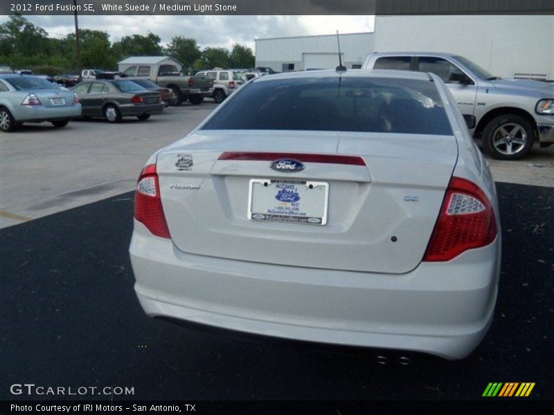 White Suede / Medium Light Stone 2012 Ford Fusion SE