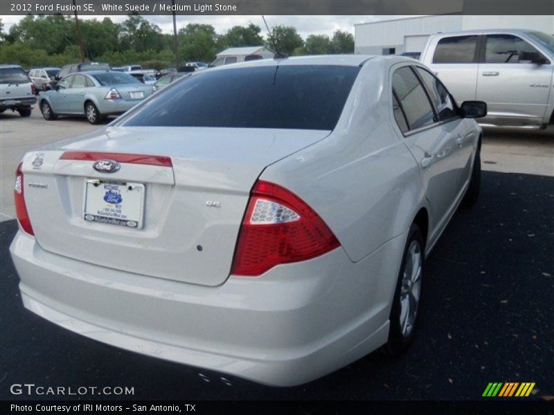 White Suede / Medium Light Stone 2012 Ford Fusion SE