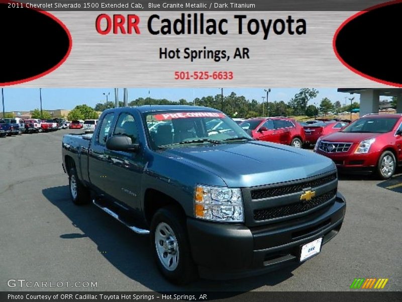 Blue Granite Metallic / Dark Titanium 2011 Chevrolet Silverado 1500 Extended Cab