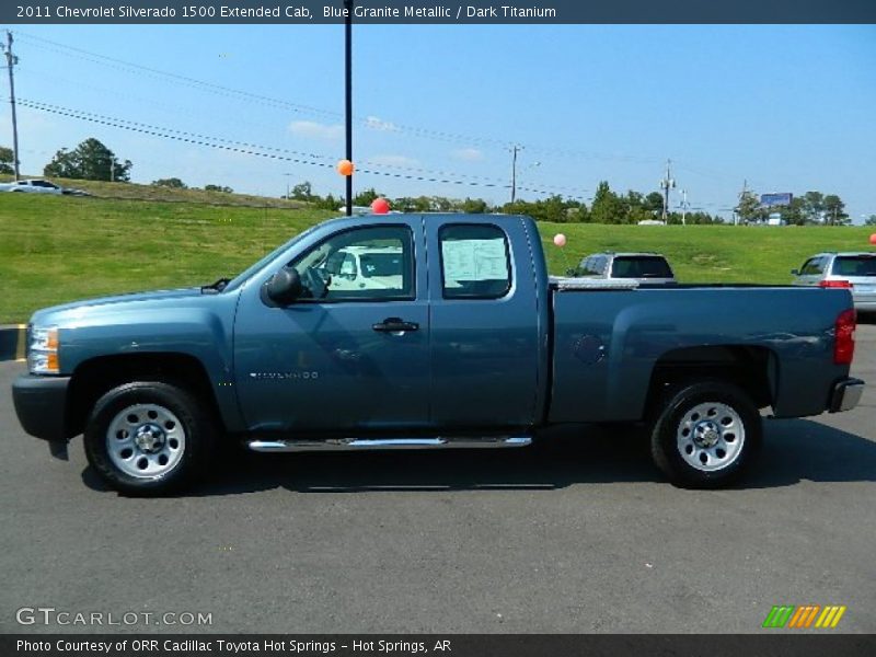 Blue Granite Metallic / Dark Titanium 2011 Chevrolet Silverado 1500 Extended Cab