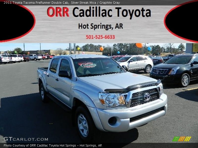 Silver Streak Mica / Graphite Gray 2011 Toyota Tacoma PreRunner Double Cab