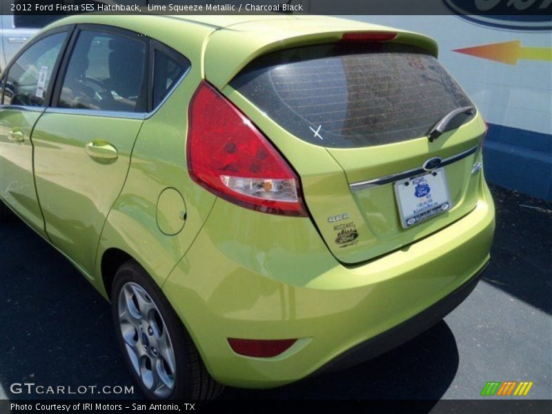 Lime Squeeze Metallic / Charcoal Black 2012 Ford Fiesta SES Hatchback