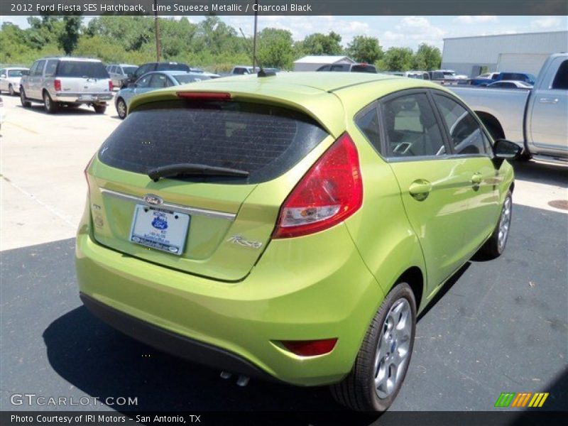 Lime Squeeze Metallic / Charcoal Black 2012 Ford Fiesta SES Hatchback